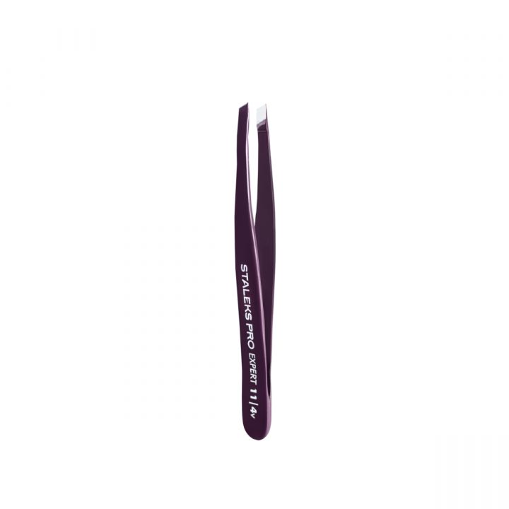 Pinza de Cejas Staleks Expert 11 Type 4 - Violeta