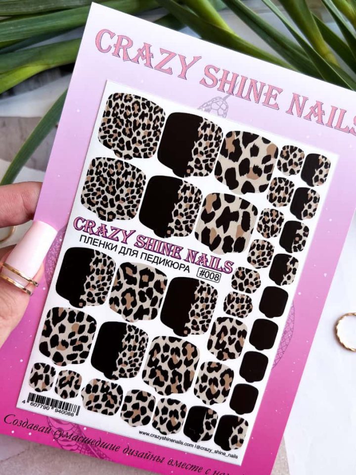 Sticker Placa Para Pedicure #08 - Crazy Shine Nails