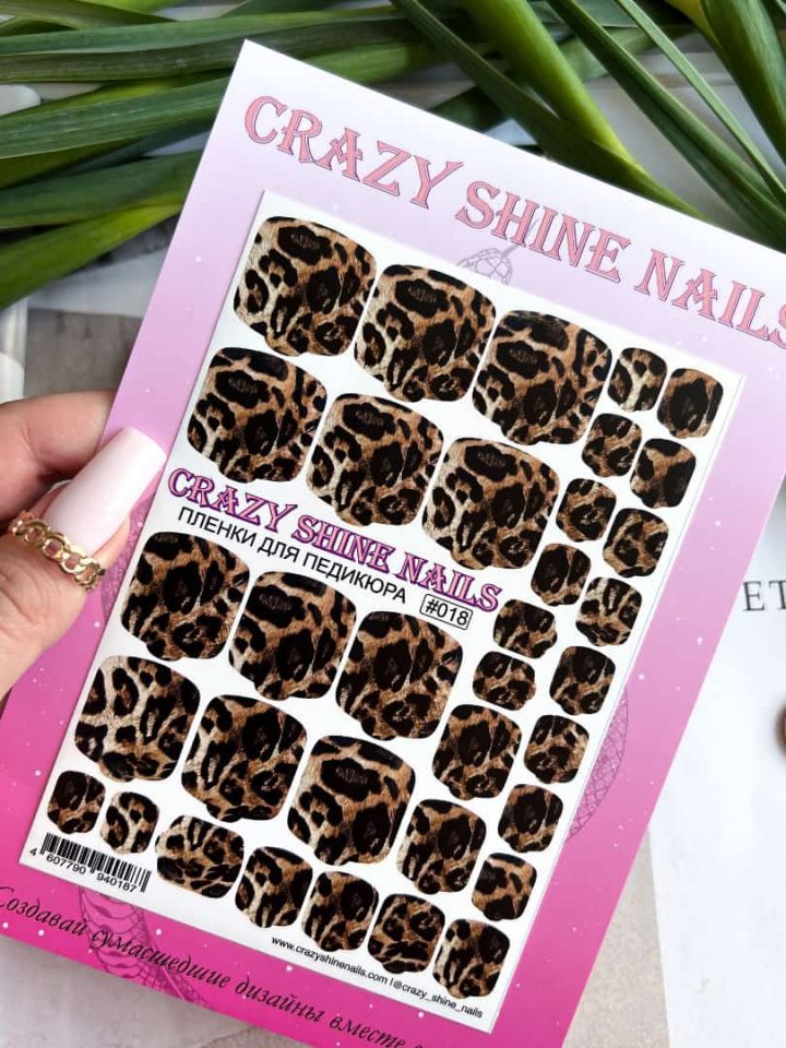 Sticker Placa Para Pedicure #018 - Crazy Shine Nails